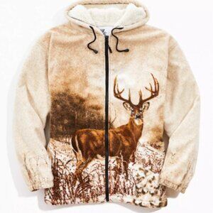 Wildkind Whitetail Deer Doe Animal Jacket Hunt Sweater Unisex Beige Hoodie L-3X